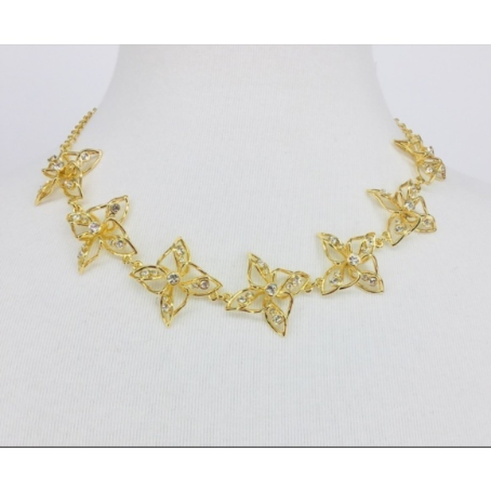 💕TED BAKER LONDON💕 Gold Charo Crystal Breeze Necklace NWT - Picture 6 of 8